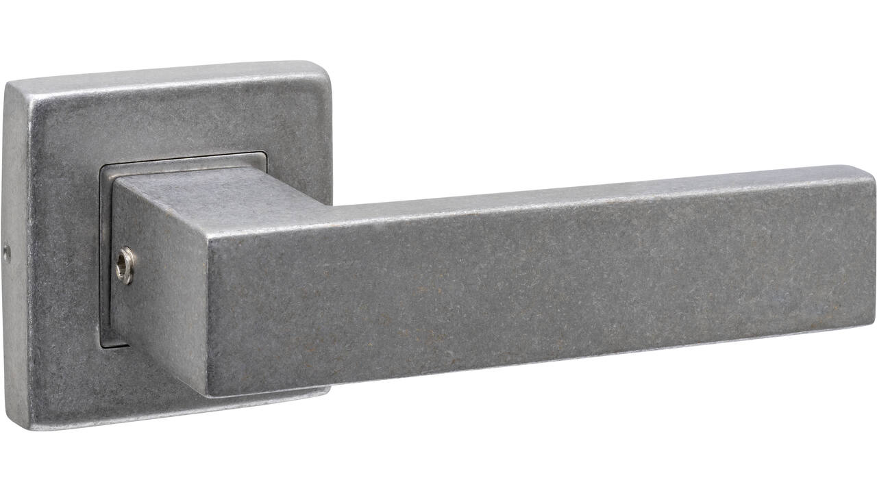 Gatdeel Amsterdam op rozet verdekt 53x53X10mm rvs getrommeld