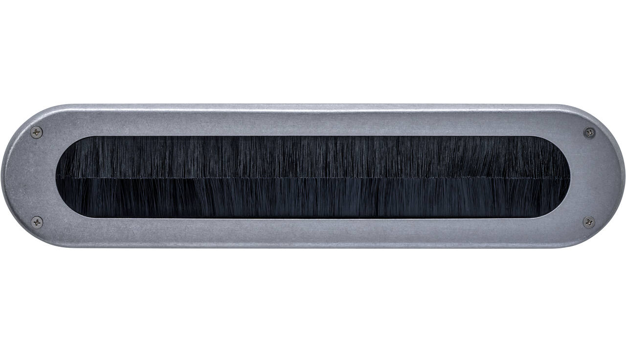 Tochtwering ovaal 340x80mm rvs getrommeld