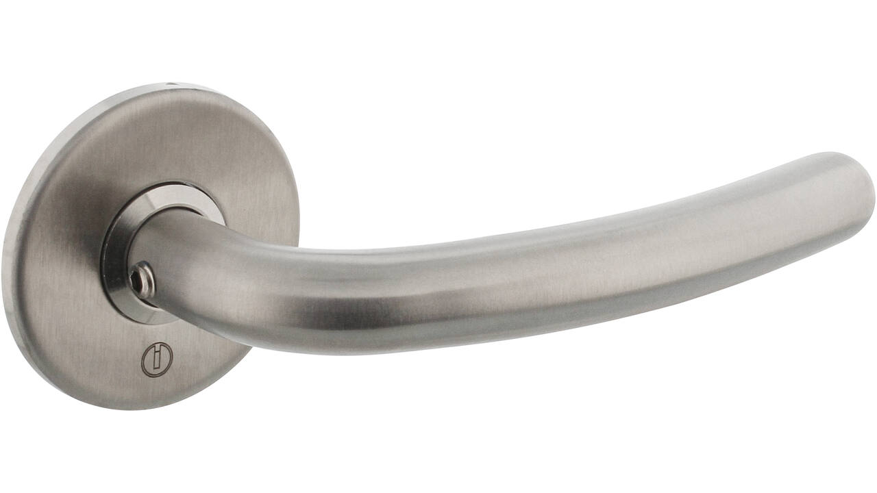 Deurkruk Sabel ø16mm op rozet verdekt ø53x5mm rvs