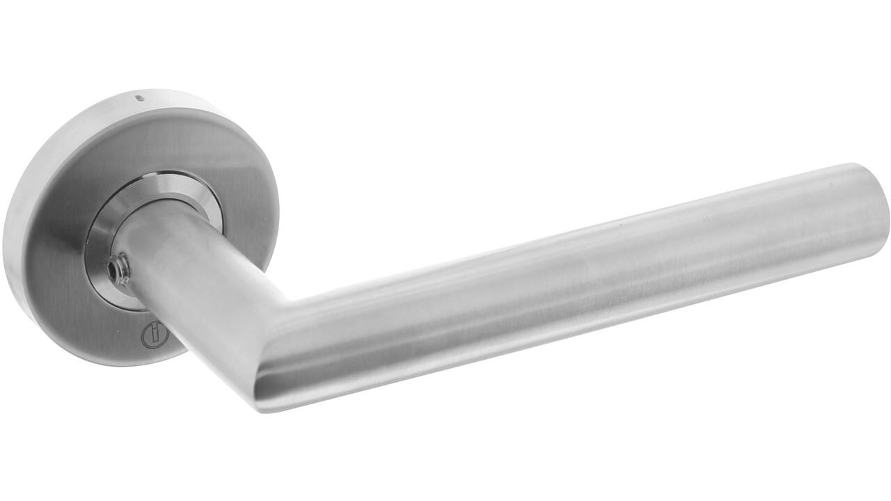 Deurkruk Jura op rozet verdekt ø53x10mm rvs
