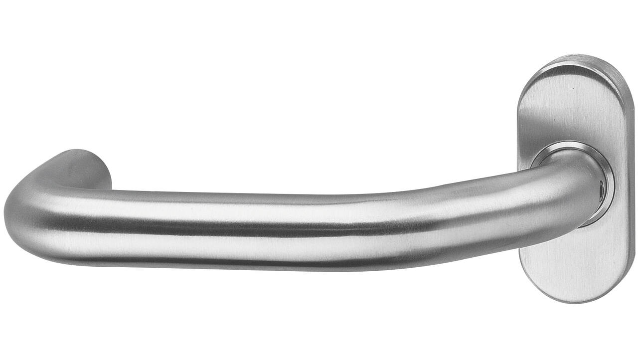 Gatdeel Verkropt op rozet verdekt ovaal 65x30x10mm rvs