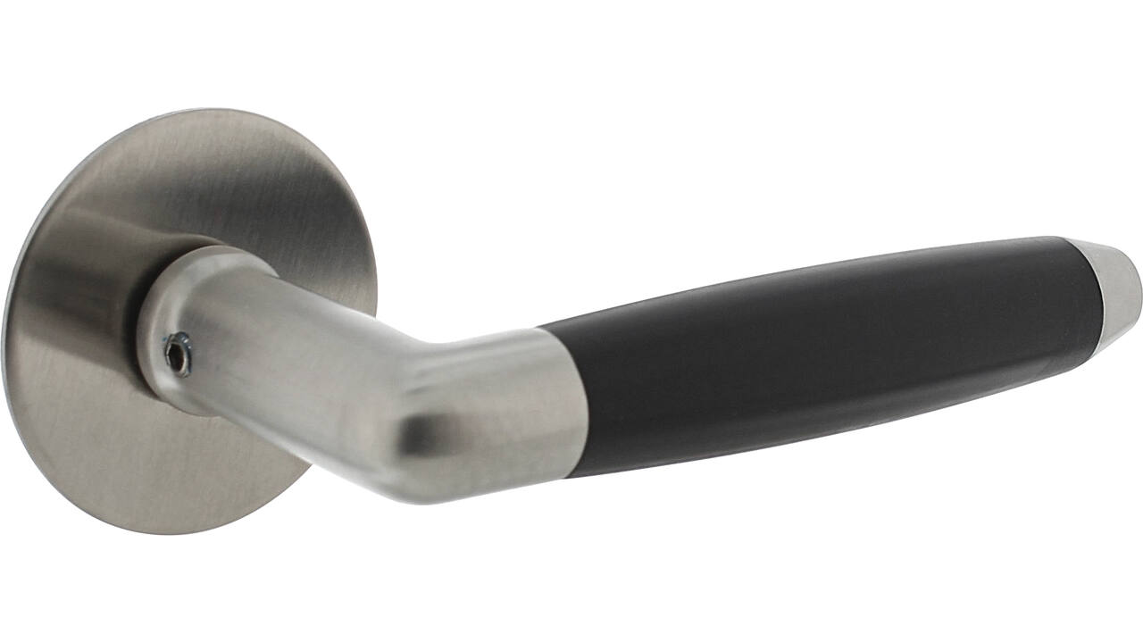Gatdeel Combinatie met rozet zelfklevend ø55x2mm rvs/zwart