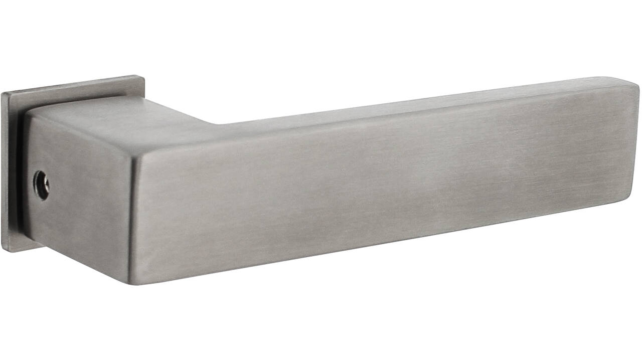 Deurkruk Amsterdam met rozet zelfklevend 30x30x3mm rvs