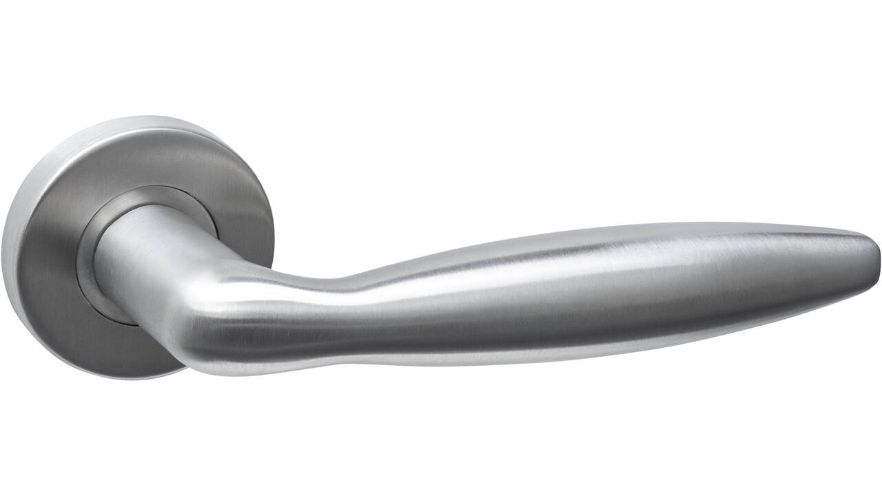 Deurkruk Jupiter basic op rozet verdekt ø53x10mm rvs
