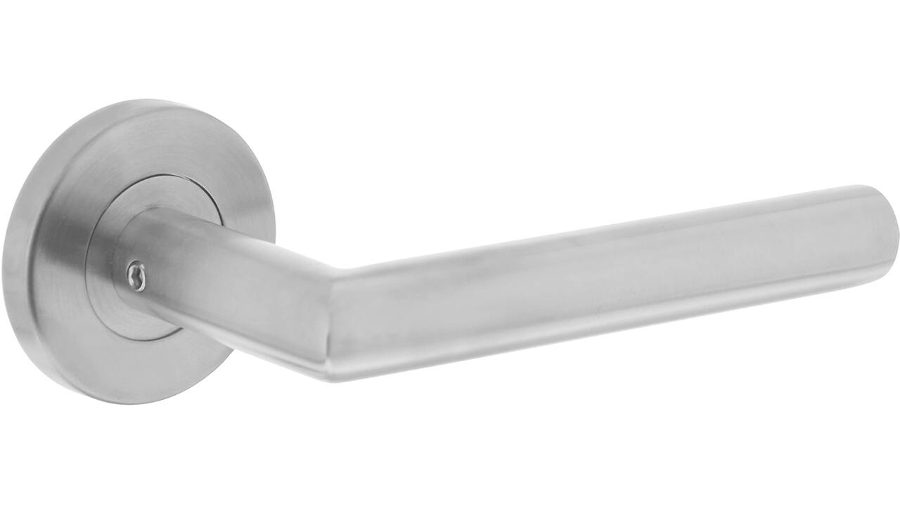 Deurkruk Jura basic op rozet verdekt ø53x9mm rvs