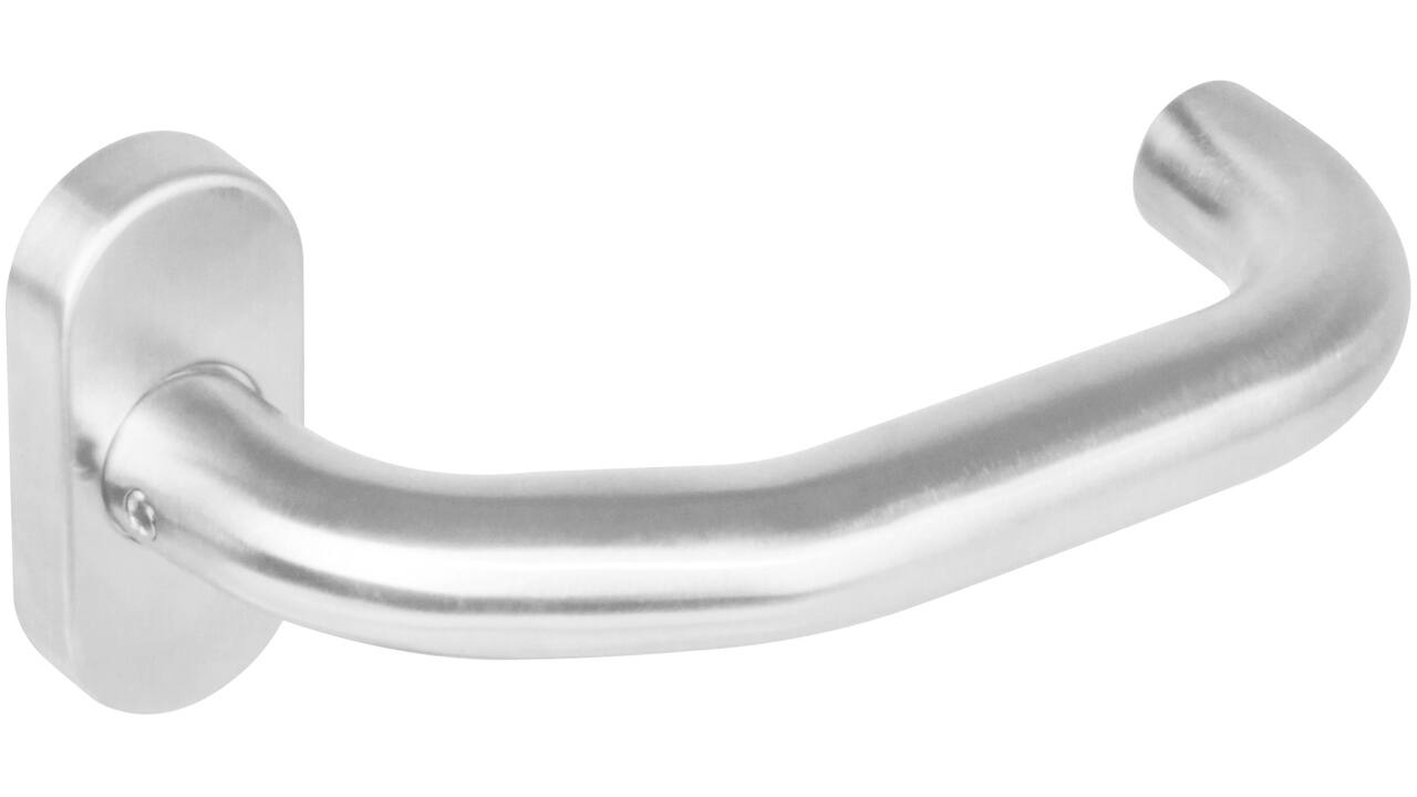 Gatdeel Verkropt op rozet verdekt ovaal 65x30x10mm rvs