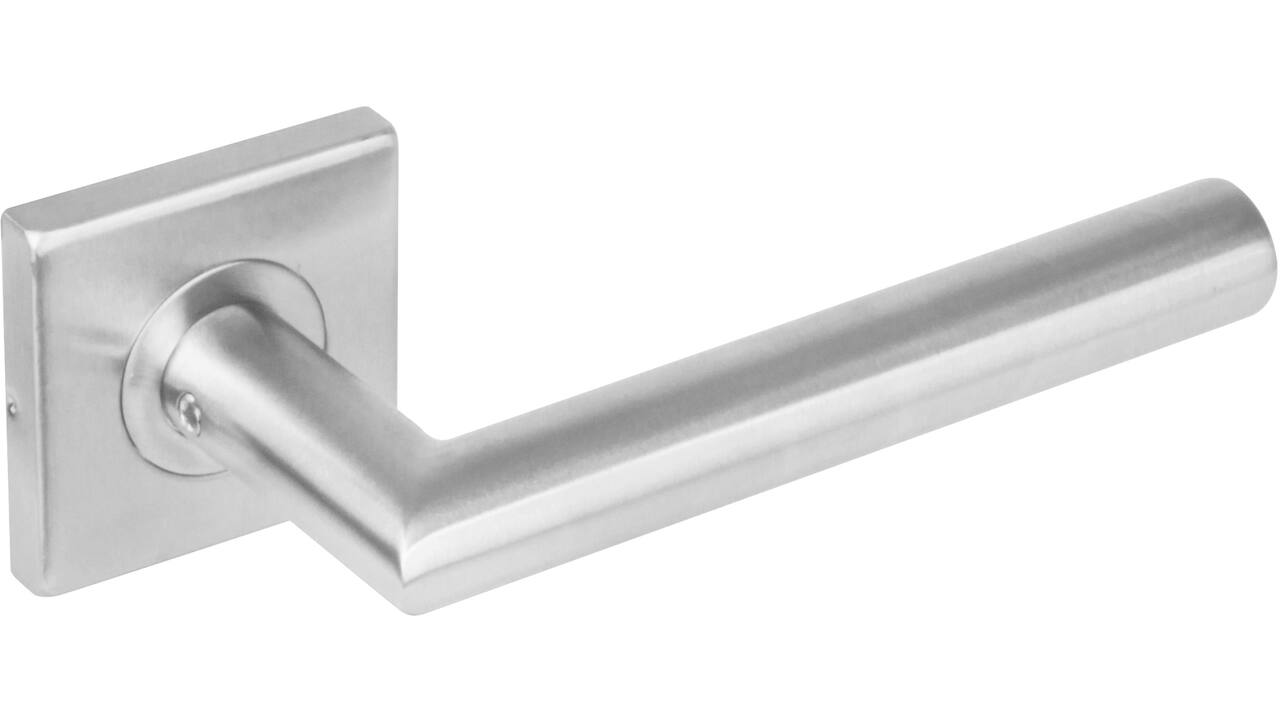Deurkruk Jura op rozet verdekt 53x53x8mm met nokken rvs