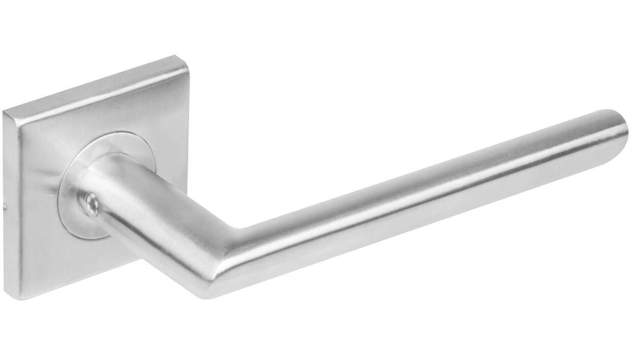 Deurkruk Ovaal/90° op rozet verdekt 53x53x8mm met nokken rvs
