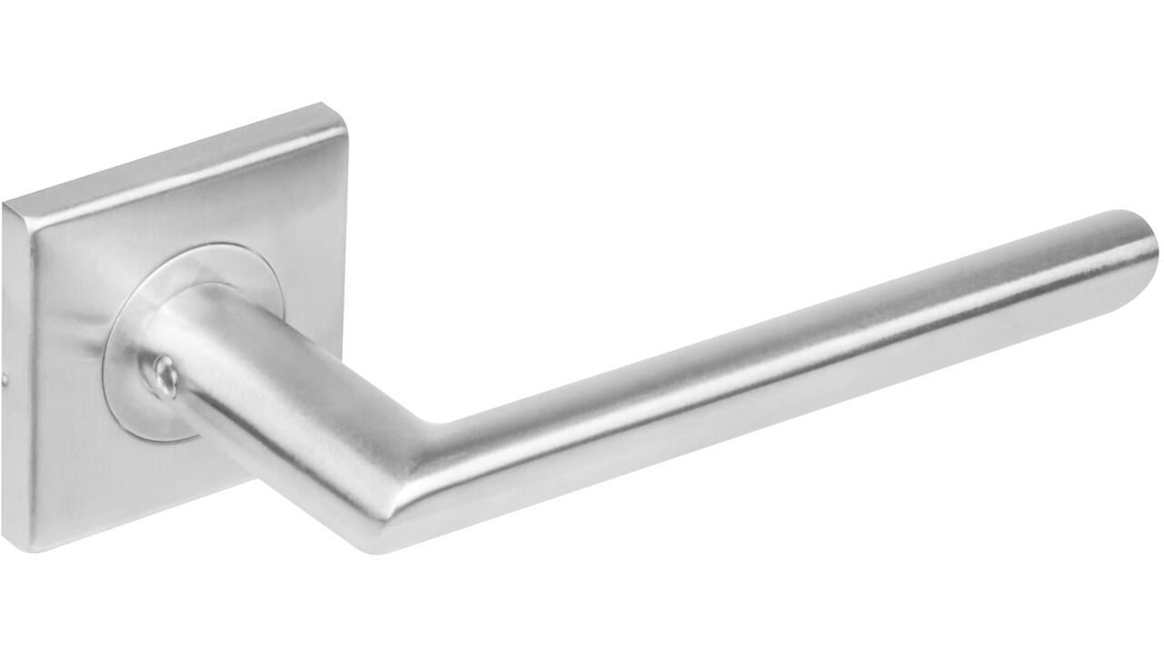 Gatdeel rechts Ovaal/90° op rozet verdekt 53x53x8mm met nokken rvs