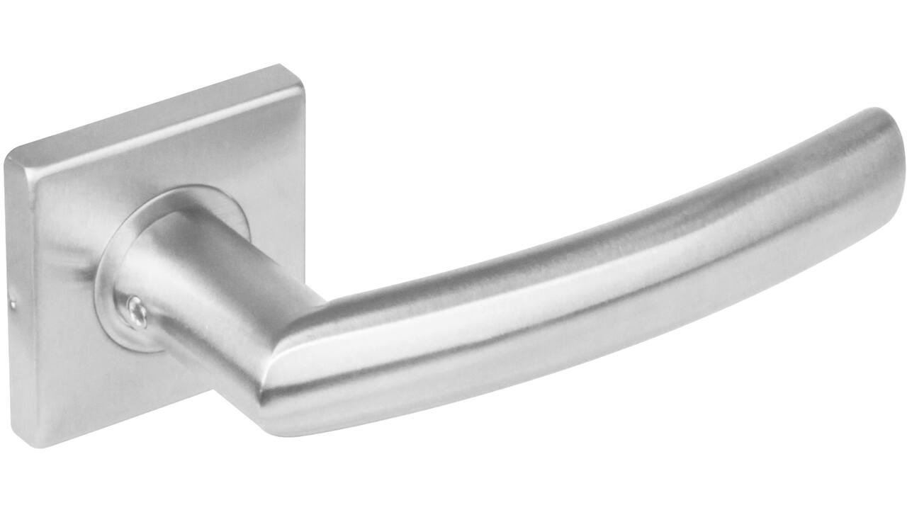 Deurkruk Blok op rozet verdekt 53x53x8mm met nokken rvs
