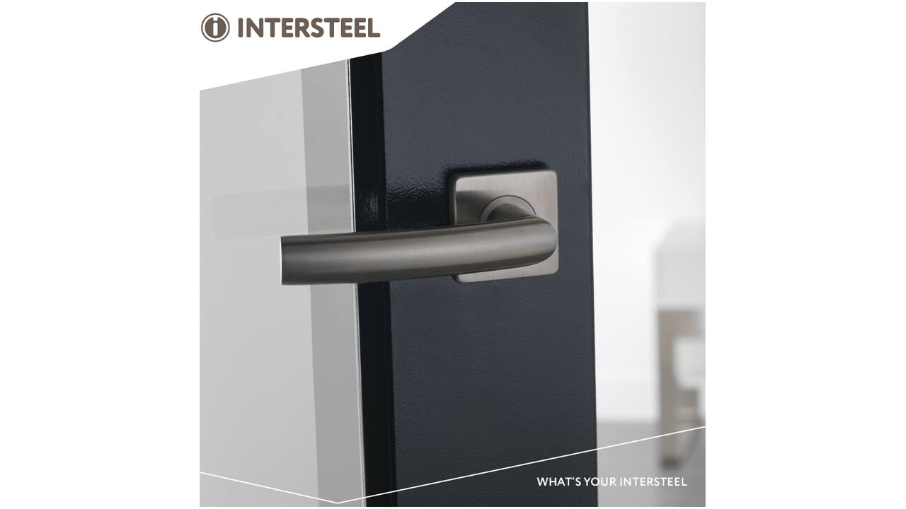 Deurkruk Blok op rozet verdekt 53x53x8mm met nokken rvs