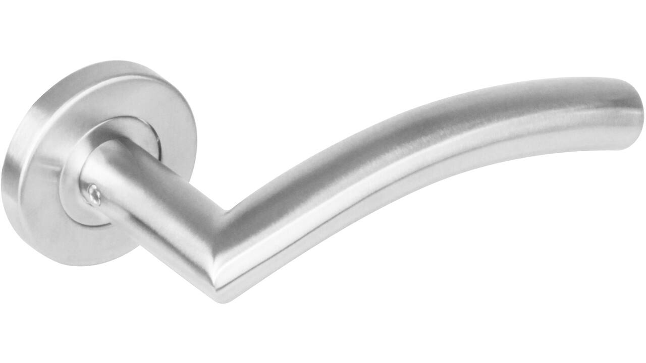 Deurkruk Lisa/90° op rozet verdekt ø53x8mm met nokken EN1906/4 rvs