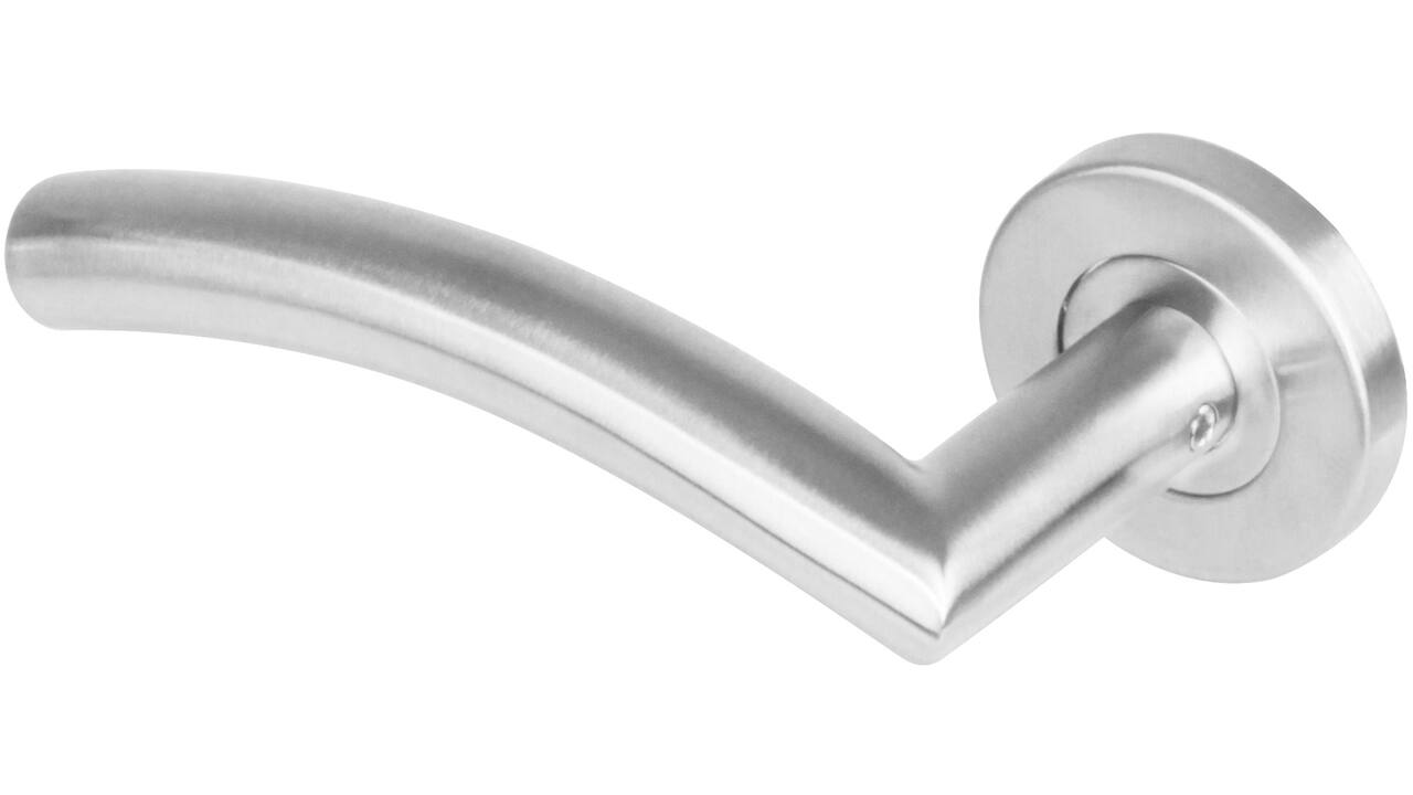 Gatdeel links Lisa/90° op rozet verdekt ø53x8mm met nokken EN1906/4 rvs