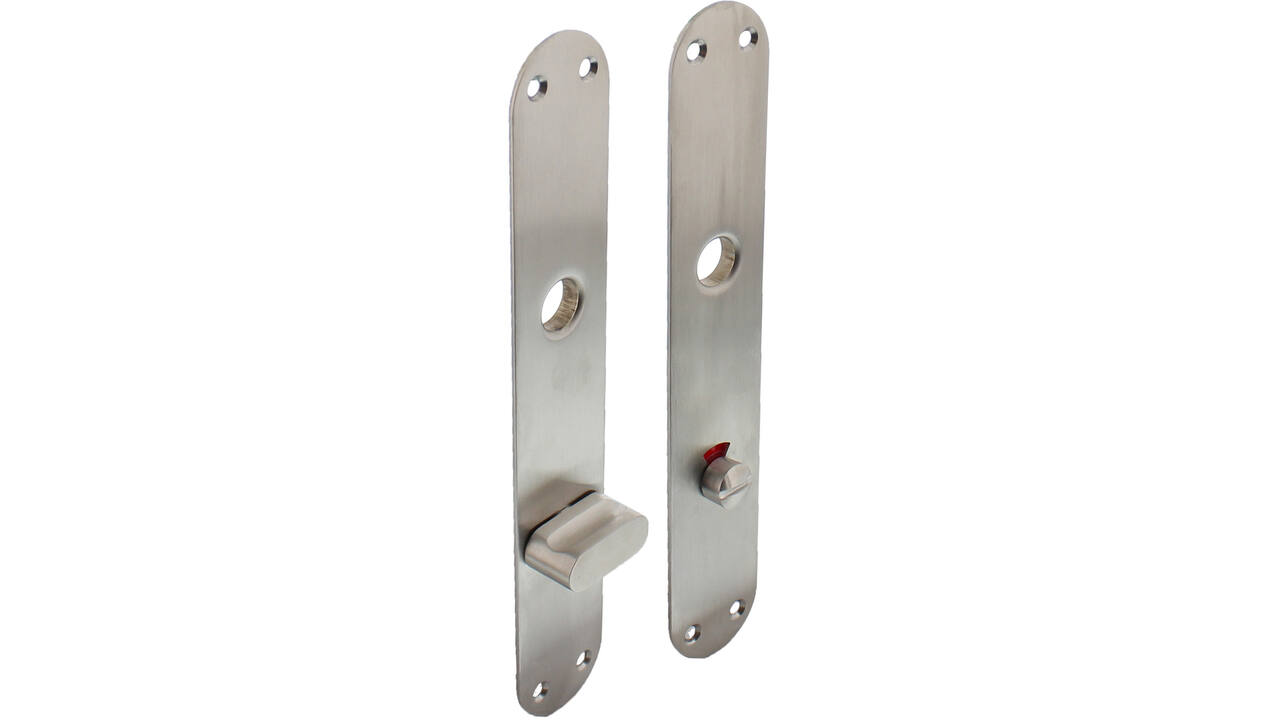 Schilden ovaal met geleide bus 235x40x2mm wc 78/7mm rvs