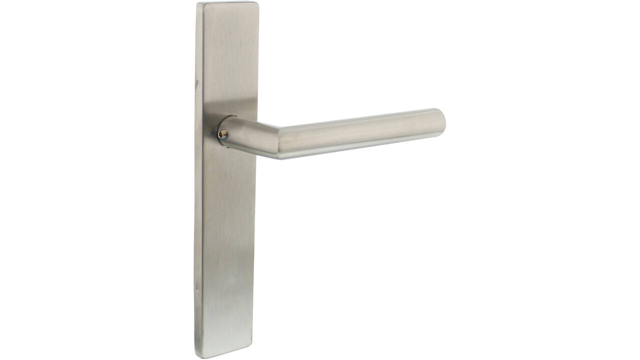 Gatdeel rechts Jura op schild verdekt rechthoekig 219x40mm met nokken blind rvs EN1906/4