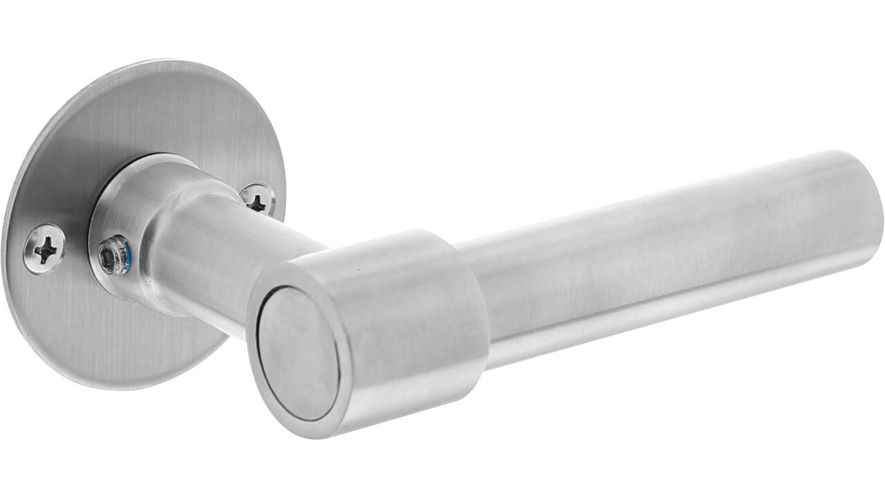 Deurkruk L/L recht met rozet Ø51x2mm rvs