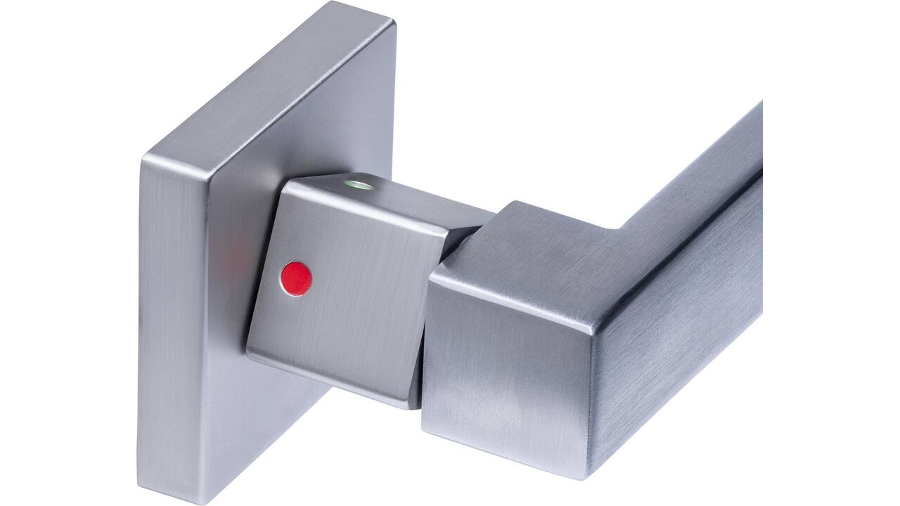 Deurkruk Prolock Cunera met blokkeer mechanisme op rozet verdekt 52x52x10mm met nokken rvs