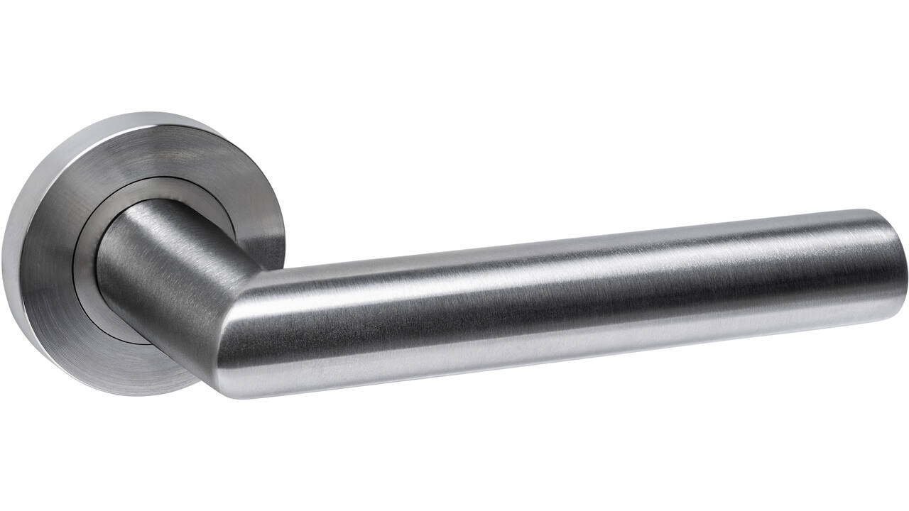 Deurkruk Sicura zonder blokkeer mechanisme op rozet verdekt ø53x10mm met nokken rvs