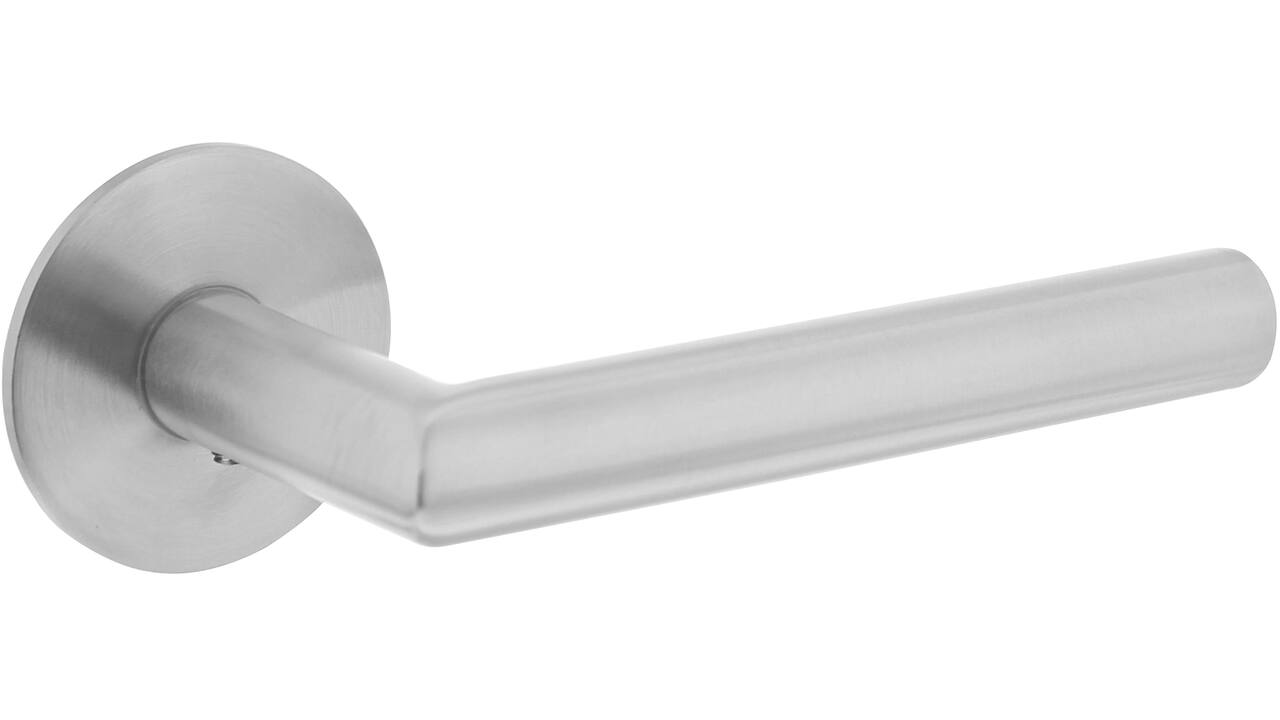 Deurkruk Jura op rozet verdekt met magneet ø55x3mm met nokken rvs