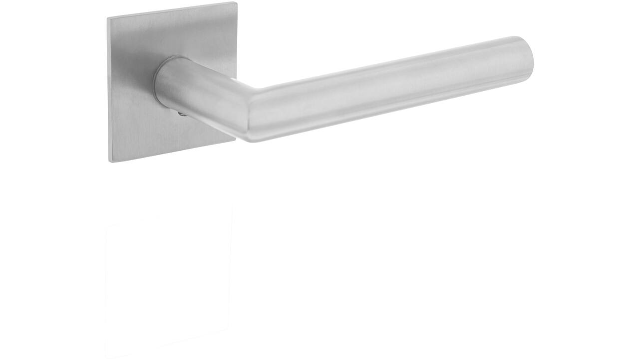 Deurkruk Jura op rozet verdekt met magneet 55x55x3mm met nokken rvs
