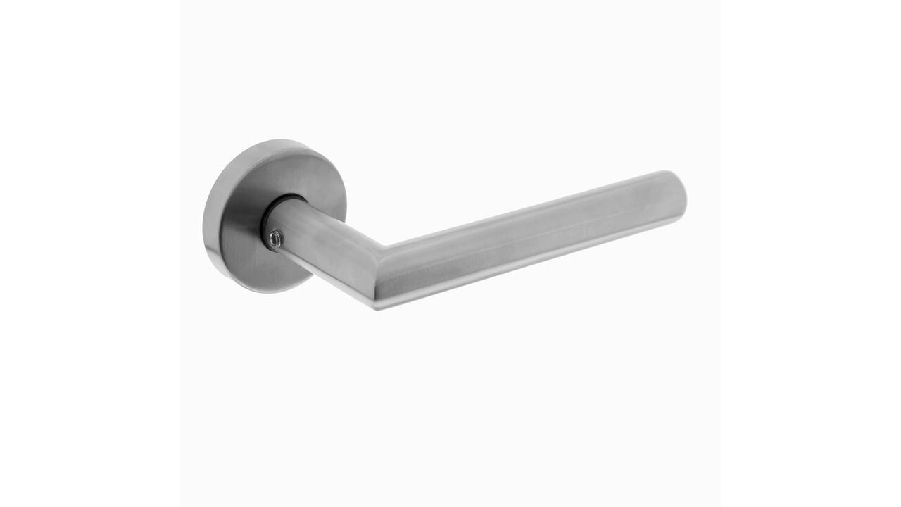 Deurkruk Jura met rozet verdekt ATP ø51x10mm met nokken rvs
