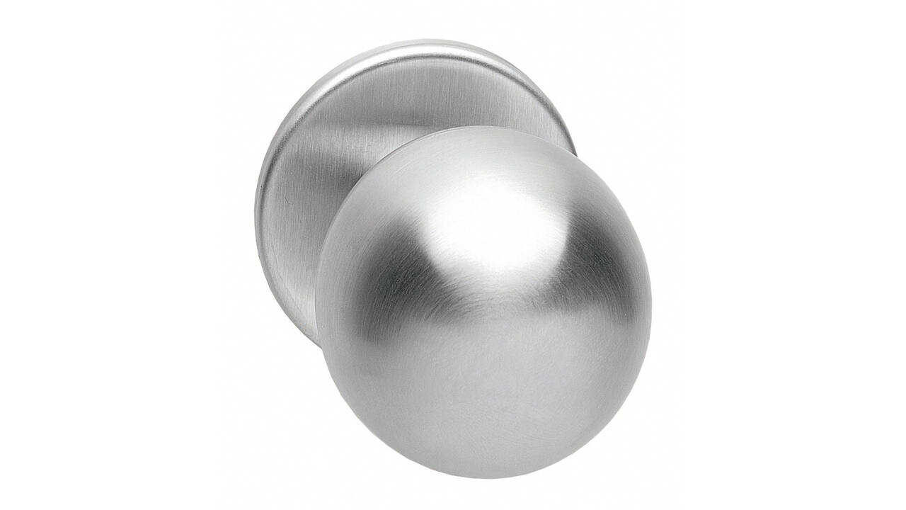 Knoprozet verdekt ø53x5mm met nokken en vaste knop bol rvs