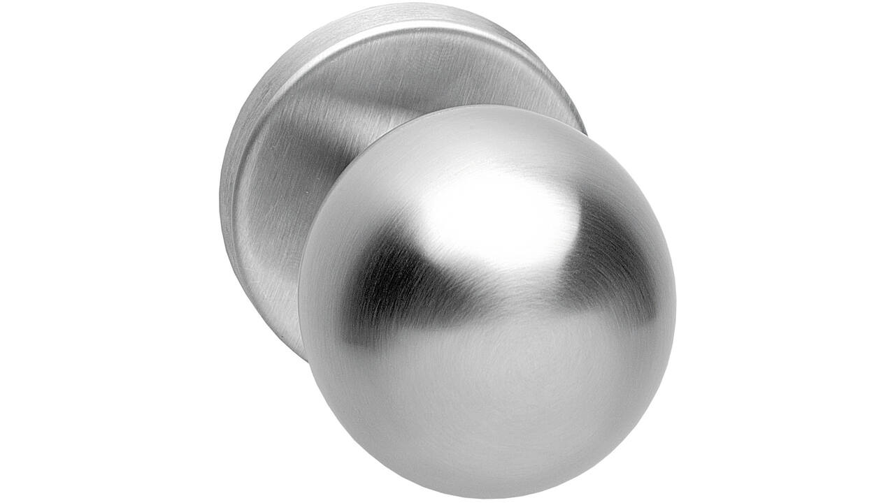 Knoprozet verdekt ø53x10mm met nokken en vaste knop bol rvs