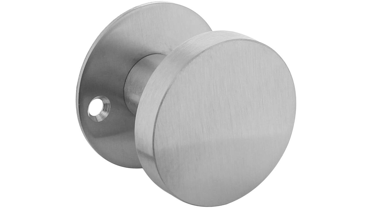 Knoprozet Ø51x2mm met vaste knop plat en wisselstift rvs