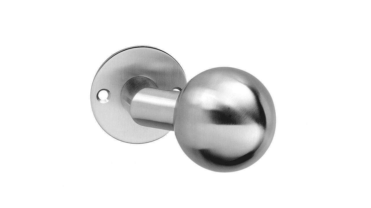 Knoprozet Ø51x2mm met vaste knop bol/schuin rvs