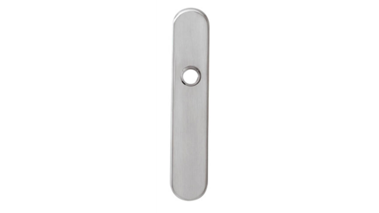 Schilden ovaal verdekt 220x42x8mm sleutelgat 56mm rvs