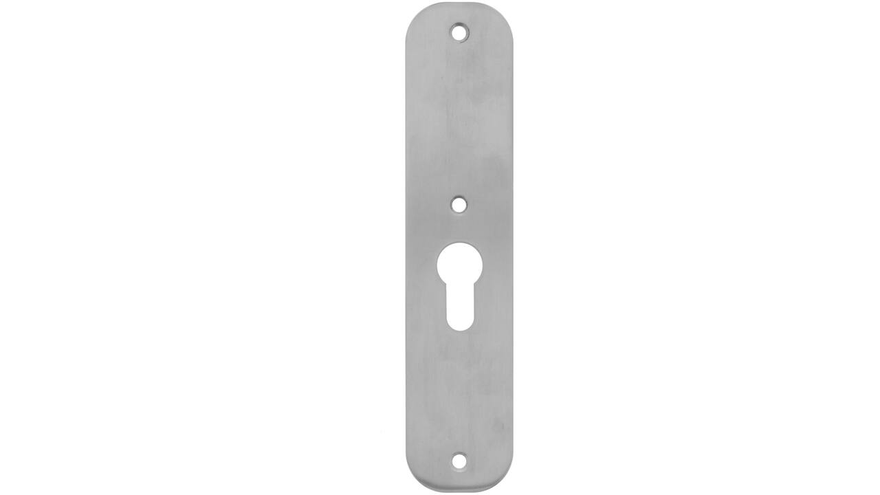 Schilden afgerond 190x42x2mm profielcilindergat 55mm rvs