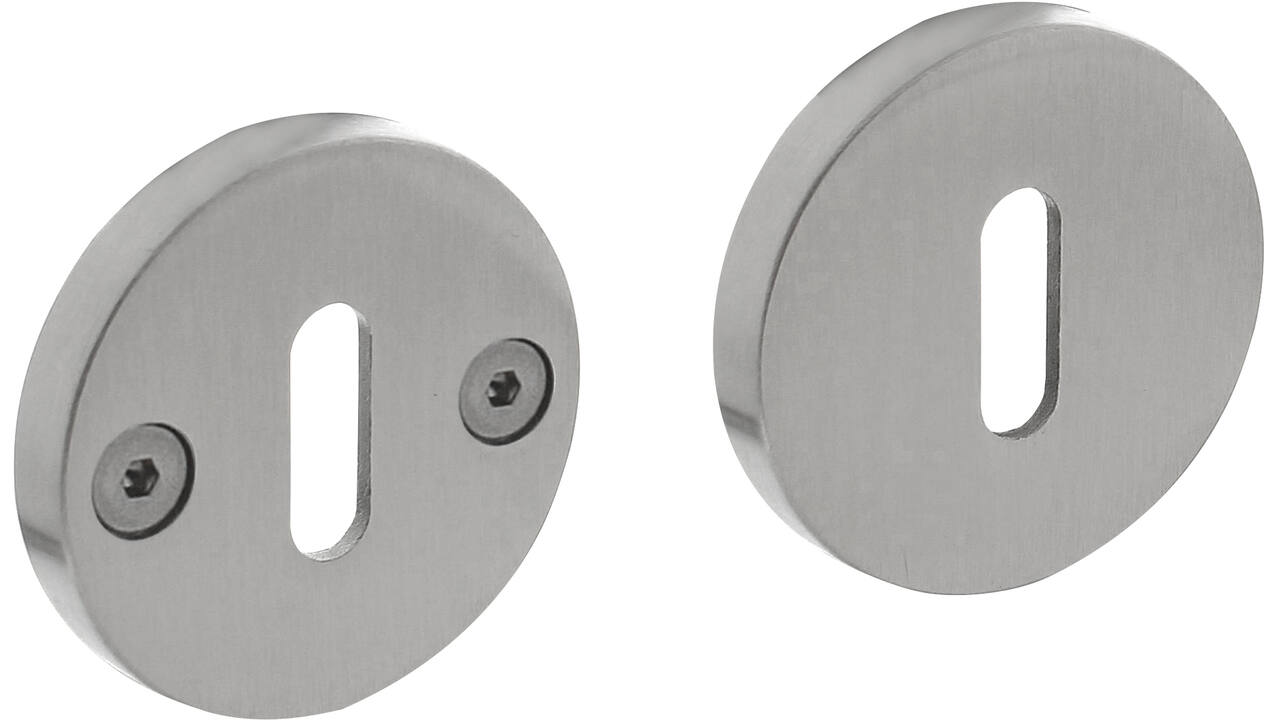 Sleutelrozetten éénzijdig verdekt ø55x8mm met nokken ø8mm rvs
