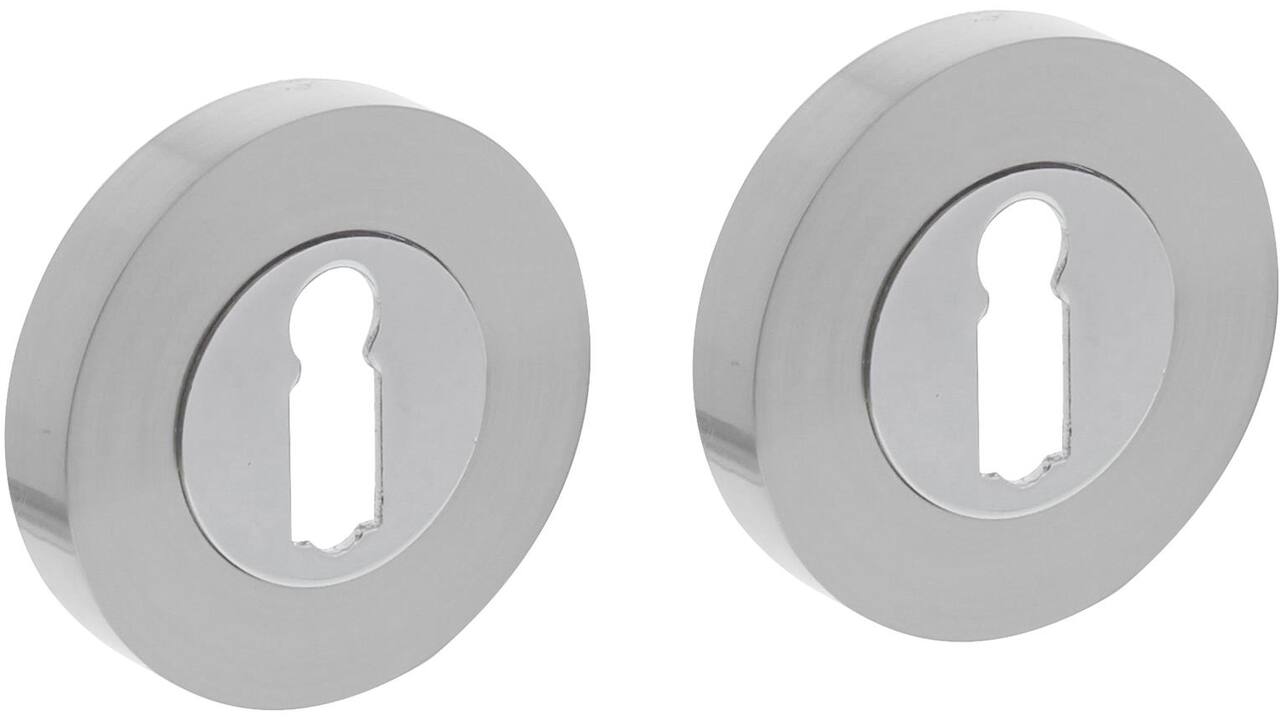 Sleutelrozetten verdekt ø53x10mm met nokken rvs