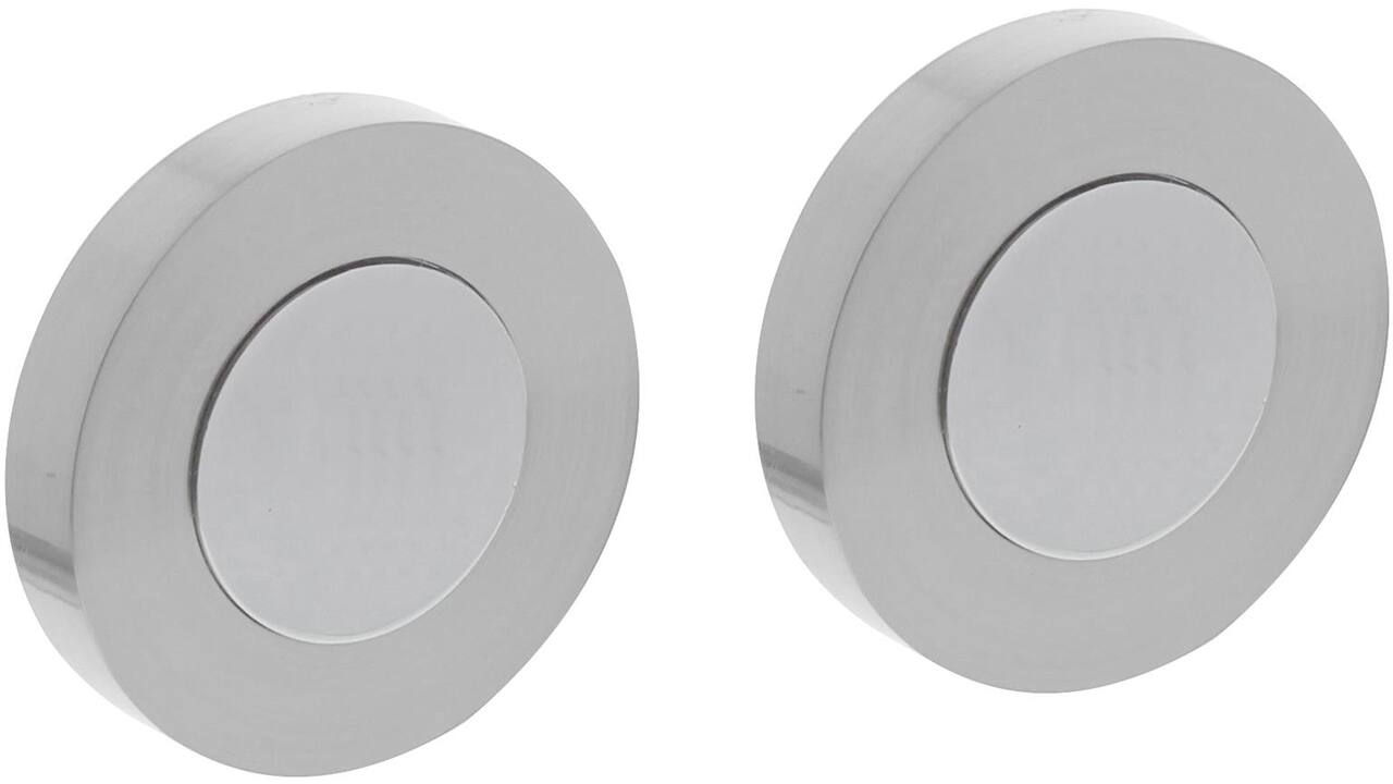 Afdekrozetten verdekt ø53x10mm met nokken rvs