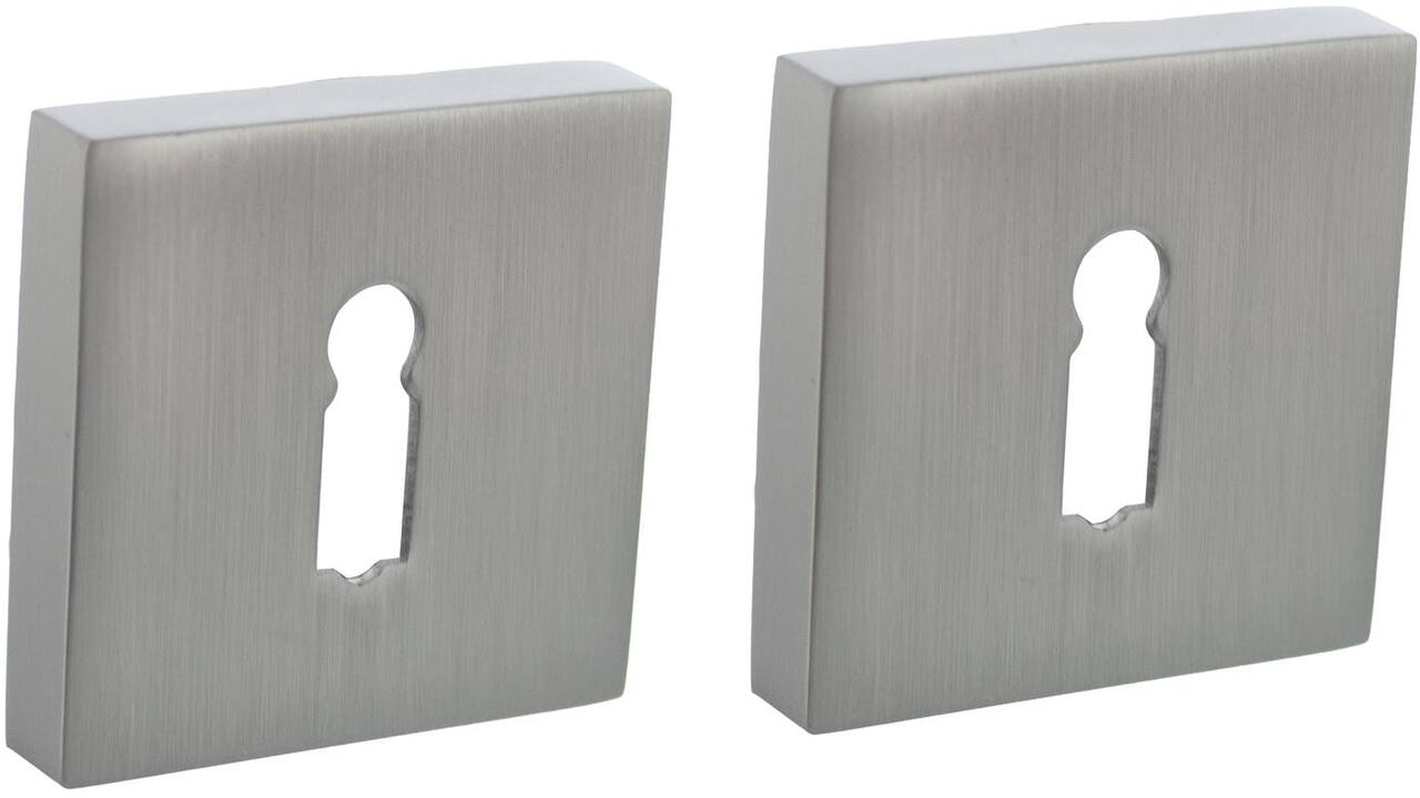 Sleutelrozetten verdekt 52x52x10mm met nokken rvs