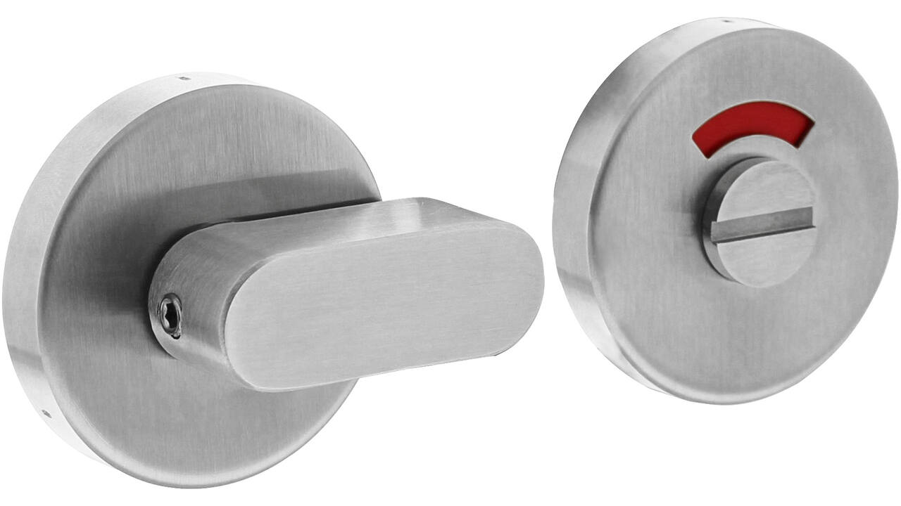 WC-sluiting verdekt ø53x10mm met comfortknop en stift 8x8mm rvs