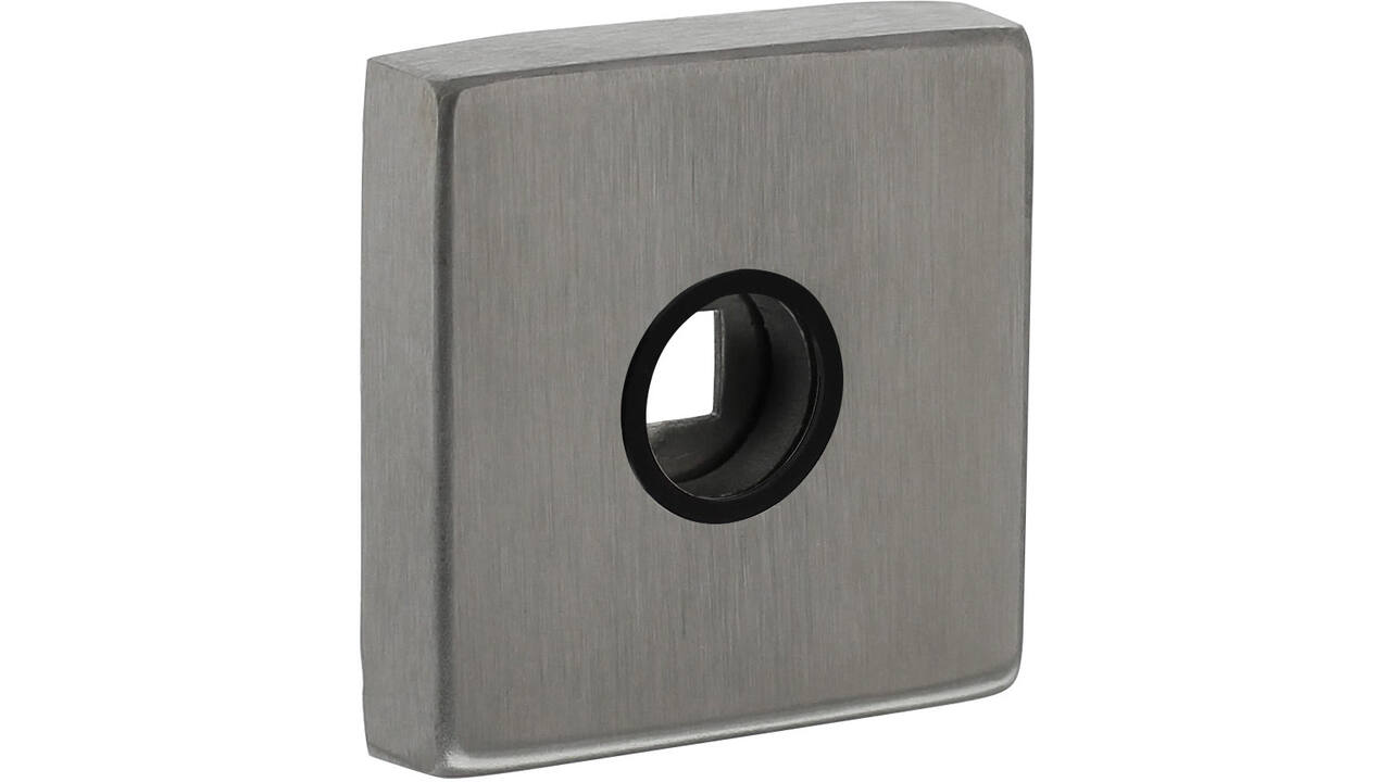 Rozetten massief verdekt 53x53x10mm met nokken en 2-weg veerconstructie rvs