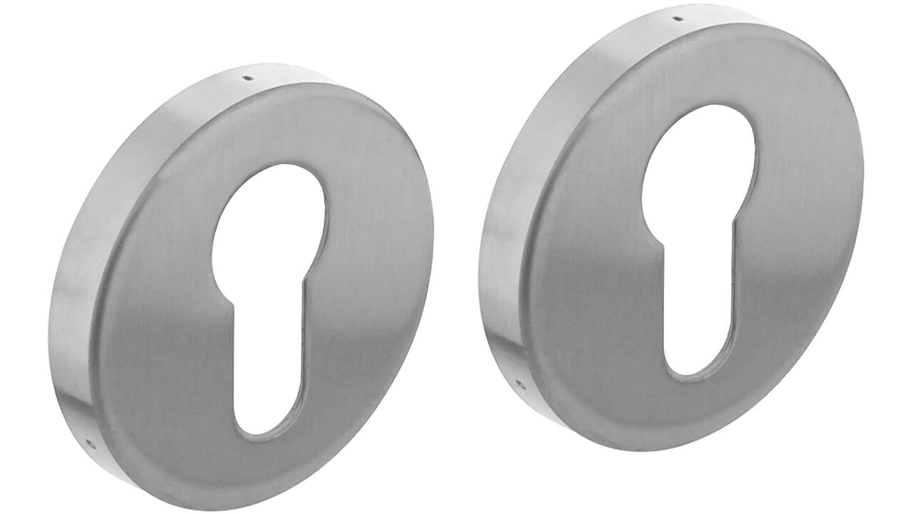 Cilinderrozetten verdekt ø53x9mm rvs