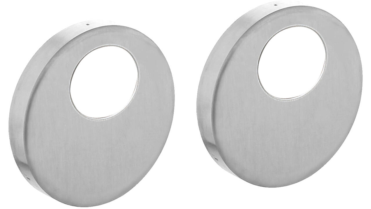 Rondcilinderrozetten verdekt ø53x9mm rvs