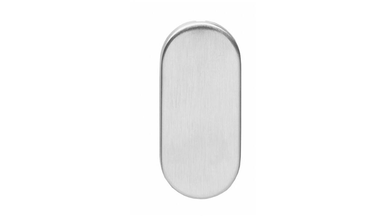 Afdekrozet verdekt ovaal 65x30x5mm rvs