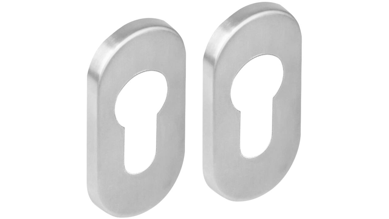 Cilinderrozetten verdekt ovaal 65x30x5mm rvs