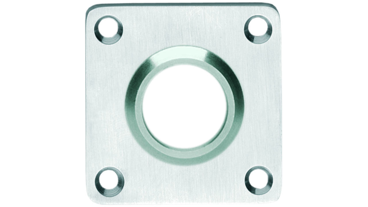 Rozetten 42x42x2mm rvs
