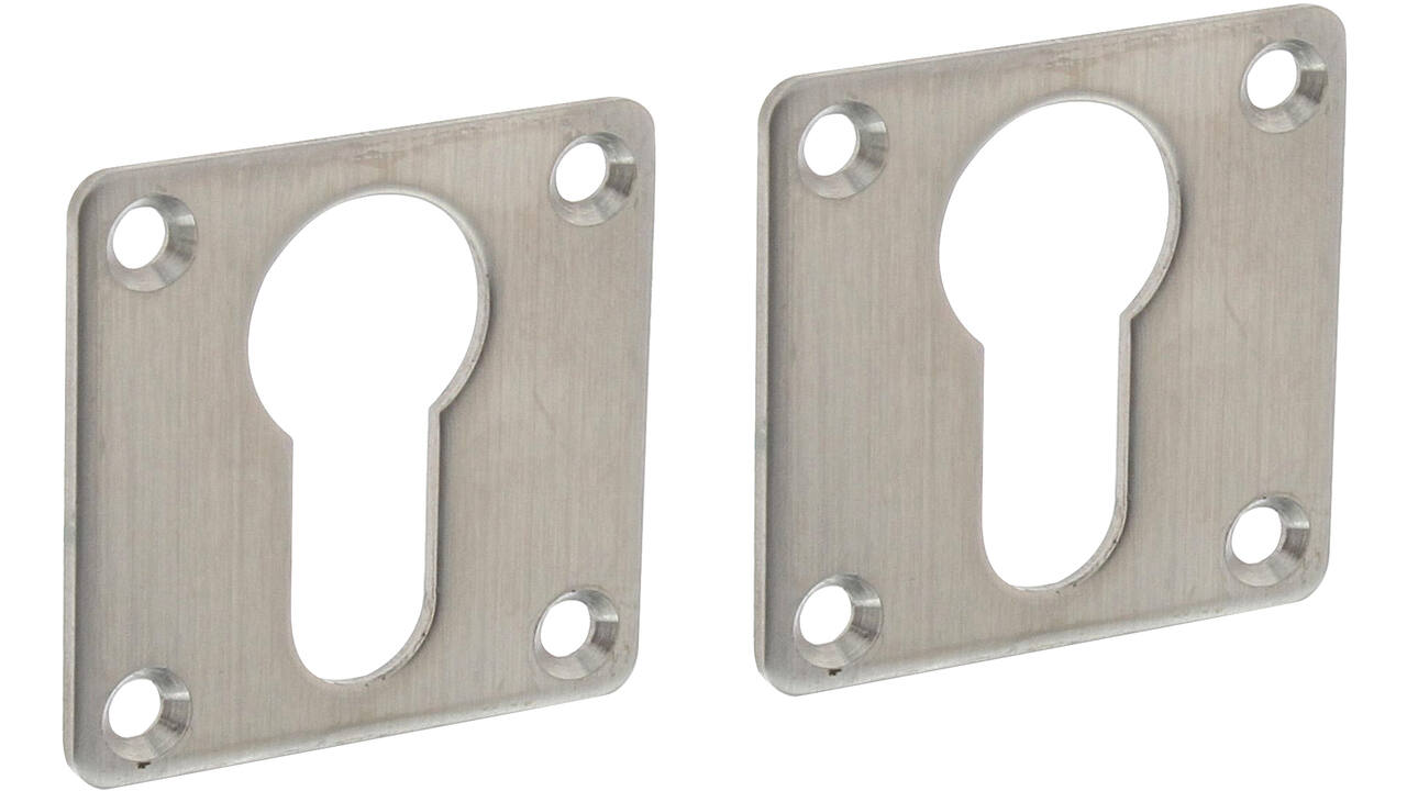 Cilinderrozetten 42x42x2mm rvs