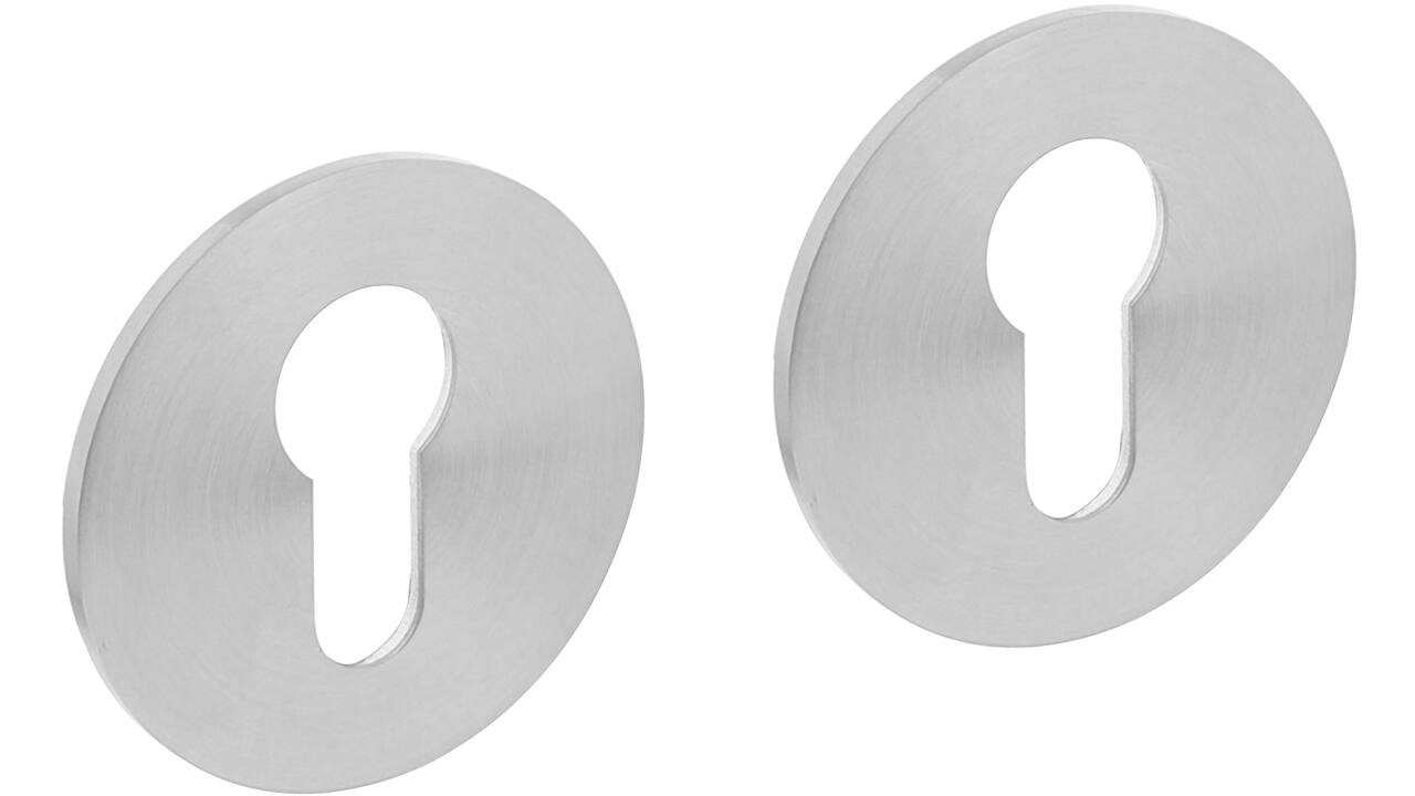 Cilinderrozetten verdekt met magneet ø55x3mm en nokken rvs