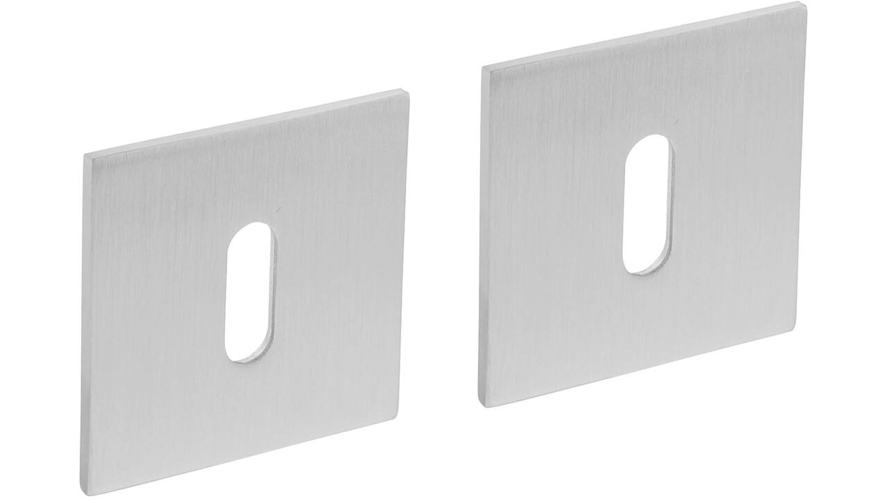 Sleutelrozetten verdekt met magneet 55x55x3mm en nokken rvs
