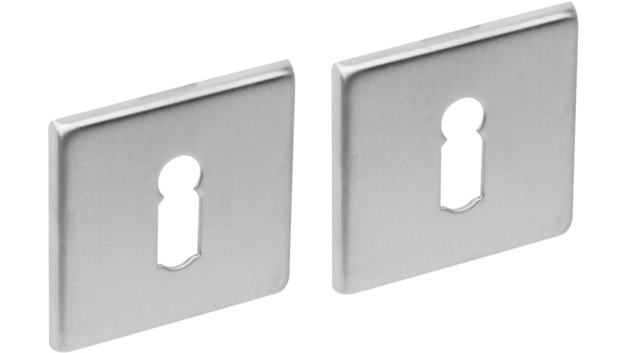 Sleutelrozetten verdekt 50x50x5mm rvs