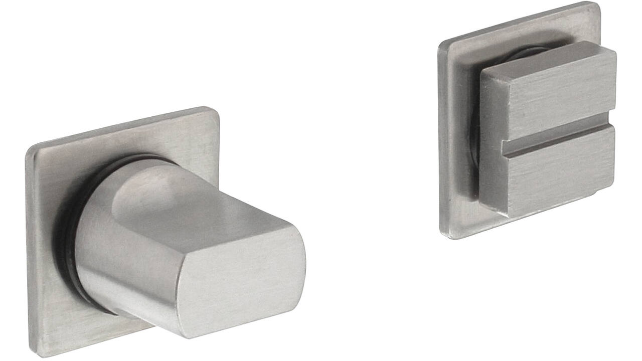 WC-sluiting zelfklevend 30x30x3mm met stift 8x8mm rvs