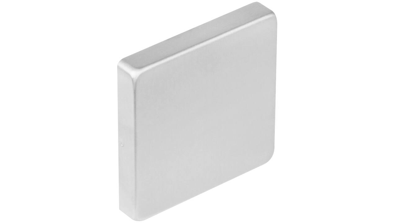 Afdekrozet verdekt 53x53x8mm met nokken rvs