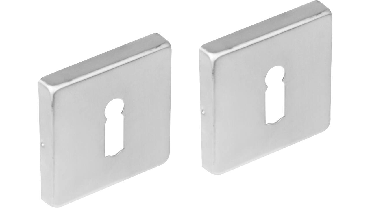 Sleutelrozetten verdekt 53x53x8mm met nokken rvs