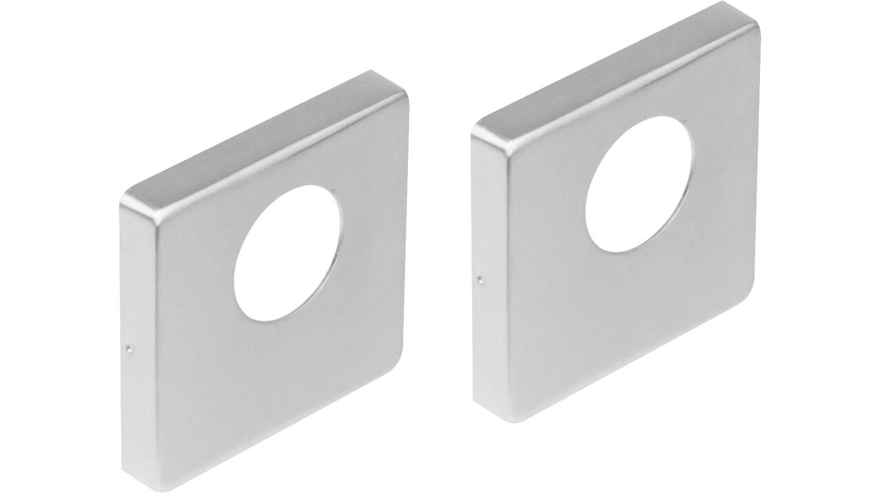 Rondcilinderrozetten verdekt 53x53x8mm met nokken rvs